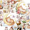 Compra Directa Transfronteriza de 50 Pegatinas Lindas de Animales de Dibujos Animados Curativos para Decoración Cálida de Botellas de Agua, Tabletas y Agendas, Pegatinas Impermeables