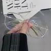 Gafas poligonales anti-luz azul de moda de estilo coreano con marco grande para miopía, gafas lisas con marco óptico