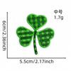 Novos Adesivos de Tecido Bordado Elétrico Cor Bordado Grama Bordado Trevo Irlandês Verde Adesivo Hot Melt Roupas Adesivos Decorativos