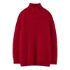 Suéter de Cachemir para Mujer 100% Cachemir Puro Casual Más Fácil de Combinar Color Sólido Moda Casual Prendas de Abrigo Cuello Alto Jersey Tejido