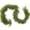 Rattan de Natal Simulado Borracha Macia Planta Verde Folha de Pinheiro Folha de Cipreste Pendente de Porta Decoração de Parede Guirlanda Verde de Natal Artificial