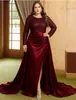Vestido de Noche Elegante de Manga Larga para Banquete Transfronterizo Europeo y Americano para Mujer 2025 Anfitriona Reunión Anual Aura Reina Lentejuelas
