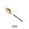Acero Inoxidable 304 Oro Esmeralda Cuchillo y Tenedor para Bistec Estilo Japonés Vintage Hogareño Vajilla Occidental Palillos Frasco Pequeño de Bambú Cuchara para Sopa