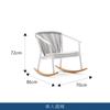 Mesa y Silla de Ratán para Exterior Combinación de Mesa de Centro Nórdica Patio Villa Jardín Exterior Mesa de Comedor Ocio al Aire Libre Balcón Silla de Ratán