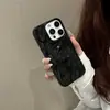 Funda para Teléfono Patrón de Meteorito con Agujero Grande 17 Adecuada para Apple 16Promax Estilo Simple 15/14/13 Color Caramelo Estilo Ins 7g