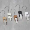 Tienda de ropa gancho de madera maciza pinza pinza para sombrero perchero para bufanda madera original gancho de pinza única bufanda decorativa S negra y blanca