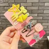 Pinzas para el Cabello de Niña, Set de 14 Piezas Que No Dañan el Cabello, Pinzas de Dibujos Animados para Flequillo de Niñas, Pinzas para el Cabello Suelto de Niñas, Diseño Coreano de Alta Gama