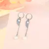 Aretes de Plata Esterlina S925 Aretes de Lujo Aretes de Alas de Ángel Aretes de Temperamento con Diamantes Completos Outlet de Fábrica para Mujer