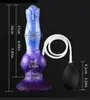Perro Rociador de Agua Simulación Animal Pene Tapón Anal Masajeador del Punto G Silicona Líquida Pene Falso Estimulación Anal
