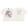 Camiseta Informal Holgada de Manga Corta Pesada para Hombre con Dibujos Animados Americanos de San Miguel, Moderna de Verano