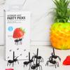 Desenho Animado Japonês Sinal de Fruta Garfo Criativo para Comida Infantil Garfo para Bolo Garfo de Sobremesa de Animal Fofo Garfo de Fruta de Plástico