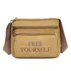 Bolso de Hombro Cruzado de Cuero para Hombre para Viajes de Negocios Casual Versátil Trabajo Bolso de Negocios para Hombres Bolso con Cremallera Multicapa Bolso de Celebridad de Internet Hombres