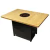 Sillas con Cubierta Suave y Juegos de Mesa Comerciales para Restaurantes de Hot Pot, Mesas de Comedor de Madera Maciza Personalizadas con Placas de Inducción Integradas para Restaurantes en Cadena