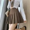 Traje de Uniforme JK Original Genuino Suave Una Pieza Falda Plisada de Mujer Primavera y Verano Línea A Pura Deseo Media Falda