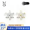 Liga de titânio F136 flor de seis pétalas marquise rosca interna G23 joias para piercing corporal, brincos, piercings labiais, piercings de cartilagem da orelha