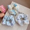 Lindo Scrunchie Floral con Lazo Estilo Coreano de Encaje Versátil para Cola de Caballo Liga para el Cabello Temperamental Femenino Accesorios para el Cabello
