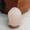 Colgante de Loto Rosa de Raíz de Loto de Jade Afgano Budista Sonriente Hojas Ruyi Frijol Rojo Colgante Venta al por mayor de Jade Regalos