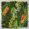 Parede de plantas simulada 100*100, parede de plantas verdes tridimensional, decoração com flores e grama artificiais, fundo verde, parede popular da internet