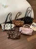 Bolsa tote de lona com poá estilo coreano de grande capacidade para mulheres, bolsa de ombro/axila texturizada de nicho, sacola de compras casual