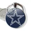 Venda Quente Transfronteiriça NFL Time Pedra Preciosa 32 Logos de Equipe de Futebol Americano NFL Pingente Anel em Relevo Pingente de Chaveiro
