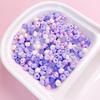 Sistema de mistura de cores de dopamina acrílico furo parcial gota d'água miçangas de arroz faça você mesmo corrente para celular material de miçangas feito à mão acessórios de joalheria