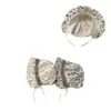 Gorro para Bebé para Primavera y Otoño, Estilo Delgado para Niñas, Elegante Sombrero de Princesa con Flores Pequeñas, Gorro para Bebé con Protección para los Oídos con Ribete de Encaje