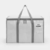 Cinta de Correas Transparente de PP con Borde Sellado Gris, Gran Capacidad, Personalizable, Bolsa para Mudanzas Exclusiva Transfronteriza, Bolsa de Almacenamiento de Alta Capacidad de Carga