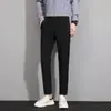 Pantalones de vestir casuales rectos, ajustados, con caída, estilo coreano de moda para hombre, Otoño e Invierno 2025, Pantalones ajustados para hombre