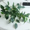 Nueva Planta Verde Artificial Rama de Higuera Hoja de Corazón Planta de Vaina de Frijol Jardín Ingeniería Paisajismo Hoja Artificial Arreglo Floral Planta Verde