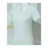 Camiseta Base Feminina de Verão Premium com Gola Polo de Manga Curta, Amiga da Pele, Alta Elasticidade, Corte Slim, Toque Fresco, Respirável
