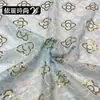 Tela de encaje Lentejuela dorada Bordado con hilo de colores Tela bordada Ropa de mujer de alta calidad Vestidos de novia Vestidos de noche Vestidos Tela para ropa