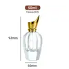 Frasco de perfume de vidro transparente personalizado, frasco spray tipo pump portátil, frasco de amostra cosmética, frasco de perfume tamanho viagem