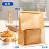 Bolsa de pan tostado con ventana abierta, transparente, de papel kraft, con cierre de alambre, para repostería, para hornear pan, pasteles y tostadas.