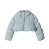 Chaqueta Corta de Invierno 2025 Heyhenry con Capucha Nueva Acolchada de Algodón para Mujer, Engrosada y Cálida, Abrigo Petite de Moda
