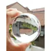 Enfeite de Bola de Vidro Cristal Decoração de Casa Sala de Estar Display Bola Branca Transparente Bola Mágica Bola para Fotografia Marrom