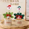 Árvore de Natal de Crochê Feita à Mão Transfronteiriça Lã Planta em Vaso Decoração de Shopping Center Barraca de Feira Noturna Criatividade para Desktop Pequenos Presentes