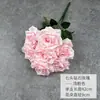 Flores artificiales de rosa de diamante de siete cabezas, flores de boda hechas a mano, flores decorativas artificiales, flores de piso para arreglo de boda, venta al por mayor para fotografía