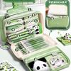 Estuche de Panda de Gran Capacidad Ins Estuche de Alto Valor Suministros Esenciales para el Inicio de Escuela Estuche para Niñas Papelería para Niños