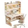 Escritorio de oficina, escritorio para el hogar, escritorio para estudiantes, escritorio de dormitorio, estantería simple, escritorio todo en uno para estudio y escritura, adecuado para apartamentos de alquiler, escritorio para computadora de escritorio