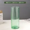 Jarrón de Vidrio de Sodio-Calcio Personalizado Transfronterizo, Frasco de Vidrio para Almacenamiento, Decoración de Sala de Estar de Estilo Recto de Lujo Ligero, Jarrón para Flores Cultivadas en Agua