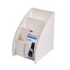Ins Caja de Almacenamiento de Bolígrafos Trapezoidal Simple de Tres Compartimentos Blanco Dormitorio de Estudiantes Escritorio Miscelánea Caja de Fidelidad Cubo para Brochas de Maquillaje