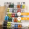 Soporte de exhibición acrílico, organizador de escritorio de varios niveles para exhibir figuras, figuras de acción, coches de juguete y maquetas de coches; caja de almacenamiento para coche