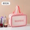 Neceser de maquillaje para mujer, de gran capacidad, de PVC, translúcido, de PU, transparente, conjunto de tres piezas, bolsa de almacenamiento portátil esmerilada.
