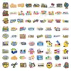 75 Novos Adesivos de Grafite Desenho Animado Pintado à Mão para o Início da Temporada Escolar para Decorar Carteiras, Copos de Água, Caixas de Armazenamento de Cadernos, Adesivos de Lousa