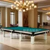 Wujiaqu Beitun Tiemenguan Mesa de Billar Snooker Estilo Ruso Chino Americano 9 Bolas Mesa de Billar Dorada Rusa