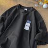Camiseta Casual de Manga Corta con Textura de Gofre para Hombre y Mujer, Verano, Nueva Moda de Marca, Manga Corta, Holgada, Estilo Hong Kong, Cuello Redondo, Camisa Corta Casual para Pareja