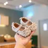 Zapatos para caminar de bebé, zapatos de princesa para bebé, nuevo modelo 2026 para niñas, zapatos antideslizantes para niñas de 1 a 3 años, zapatitos de piel con lentejuelas