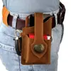 Nueva bolsa de cintura para teléfono de Amazon, organizador de cuero genuino para hombre, cuero Crazy Horse, bolsa táctica para deportes al aire libre, disponible para dropshipping