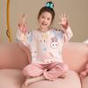Pijama para Niñas Primavera y Otoño Algodón Puro Traje de Manga Larga Princesa Merleti Bebé Niña Pequeña Ropa Delgada para Casa