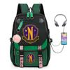 Nueva serie de televisión estadounidense de 2023 Familia Adams Miércoles Miércoles mochila gran capacidad mochila escolar para estudiantes